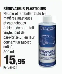 Autobacs Rénovateur plastiques offre