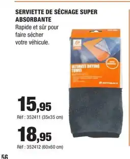 Autobacs Serviette de séchage super absorbante offre
