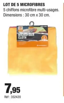 Autobacs Lot de 5 microfibres offre