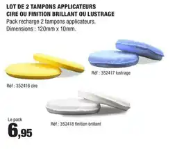 Autobacs Lot de 2 tampons applicateurs cire ou finition brillant ou lustrage offre