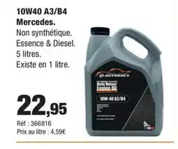 Autobacs 10W40 A3/B4 Mercedes offre