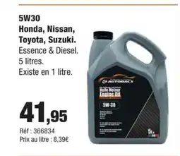 Autobacs 5W30 Honda Nissan Toyota Suzuki offre