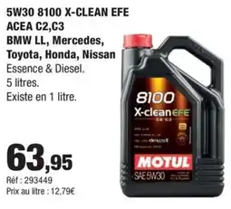 Autobacs 5W30 8100 X-CLEAN EFE ACEA C2,C3 BMW LL Mercedes Toyota Honda Nissan offre