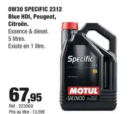 Autobacs OW30 SPECIFIC 2312 Blue HDI, Peugeot, Citroën offre