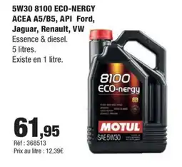 Autobacs 5W30 8100 ECO-NERGY ACEA A5/B5, API Ford, Jaguar, Renault, VW offre