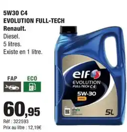 Autobacs 5W30 C4 EVOLUTION FULL-TECH Renault offre