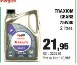 Autobacs Traxiom gear8 75w80 2 offre