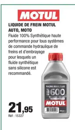 Autobacs MOTUL Liquide de frein motul auto, moto offre