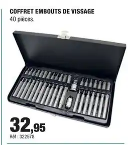 Autobacs Coffret embouts de vissage offre