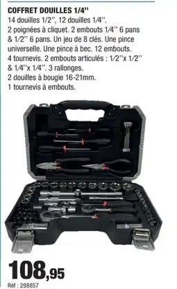 Autobacs Coffret douilles 1/4" offre