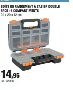 Autobacs Boîte de rangement à casier double face 16 compartiments offre