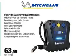 Autobacs MICHELIN compresseur 12v programmable offre
