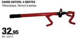 Autobacs Canne antivol 4 griffes offre