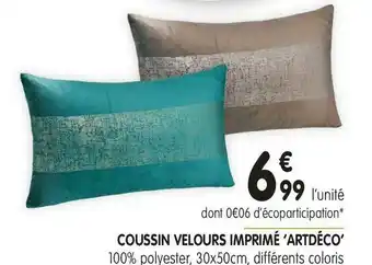L'incroyable Coussin suédine imprimé ‘will’ offre