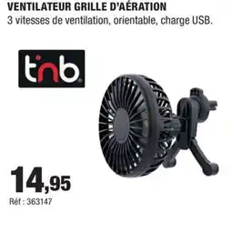 Autobacs Ventilateur grille d'aération offre