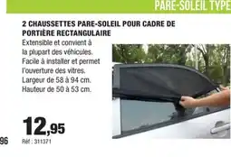 Autobacs 2 chaussettes pare-soleil pour cadre de portière rectangulaire offre