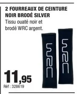 Autobacs 2 fourreaux de ceinture noir brodé silver offre