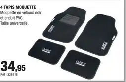 Autobacs 4 tapis moquette offre