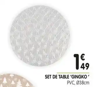 L'incroyable Set de table gingko offre