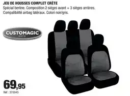 Autobacs Jeu de housses complet crète offre