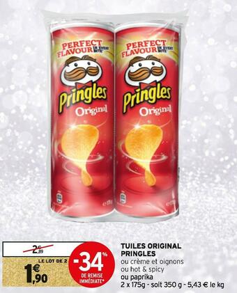 Intermarché Pringles tuiles original offre