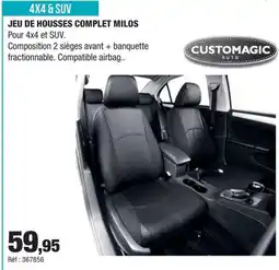 Autobacs Jeu de housses complet milos offre
