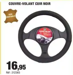 Autobacs Couvre-volant cuir noir offre