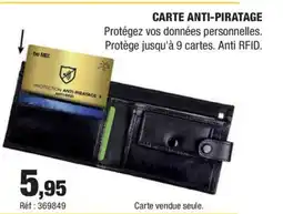 Autobacs Carte anti-piratage offre