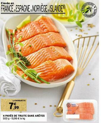 Intermarché 4 pavés de truite sans arêtes offre