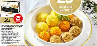 Intermarché Les pommes duchesses, trio de patate douce, panais et marron surgelés les créations offre