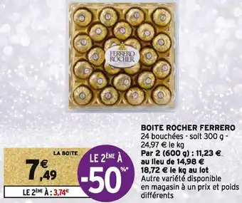 Intermarché Rocher ferrero boite rocher ferrero offre