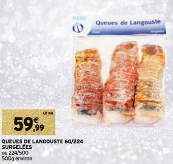 Queues de langouste 60/224 surgelées