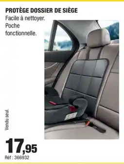 Autobacs Protège dossier de siège offre