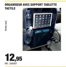 Autobacs Organiseur avec support tablette tactile offre