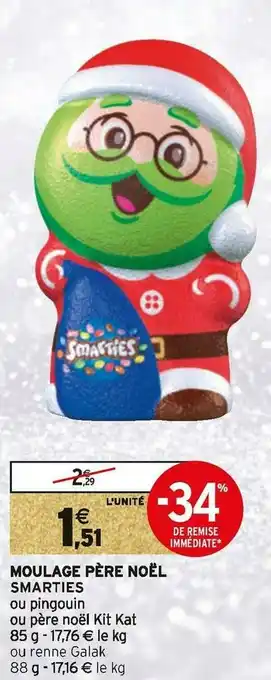 Moulage père noël smarties