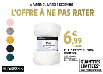 Intermarché Domedia plaid effet sherpa offre