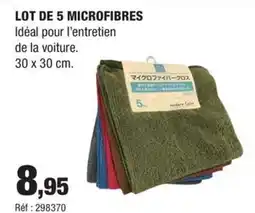 Autobacs Lot de 5 microfibres offre