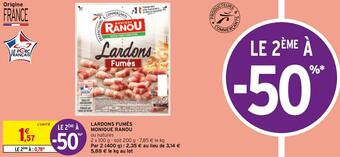 Intermarché Monique ranou lardons fumés offre
