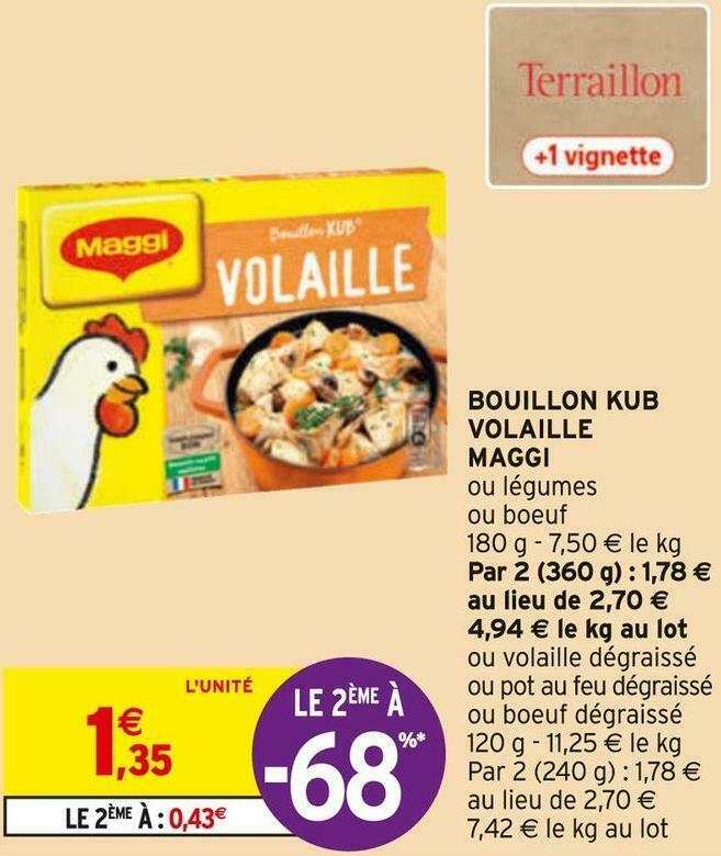 Promo Maggi bouillon kub volaille chez Intermarché