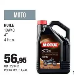 Autobacs Huile 10w40 offre