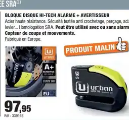 Autobacs Bloque disque hi-tech alarme + avertisseur offre
