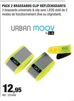 Autobacs Pack 2 brassards clip réfléchissants offre