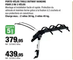 Autobacs Porte-vélos thule outway hanging pour 2 ou 3 vélos offre
