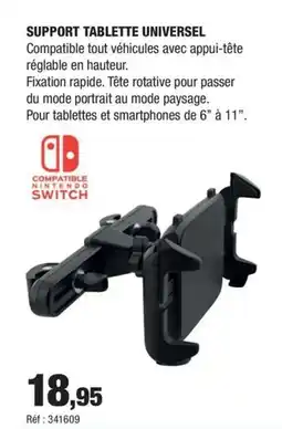 Autobacs Support tablette universel offre