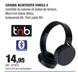 Autobacs Casque bluetooth single 2 offre