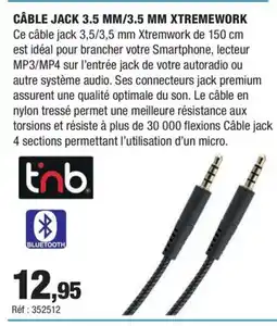 Autobacs Câble jack 3.5 mm/3.5 mm xtremework offre