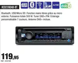 Autobacs RCD239DAB-BT offre
