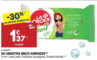 ALDI 50 Lingettes multi-surfaces offre