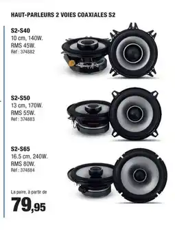 Autobacs Haut-parleurs 2 voies coaxiales s2 offre