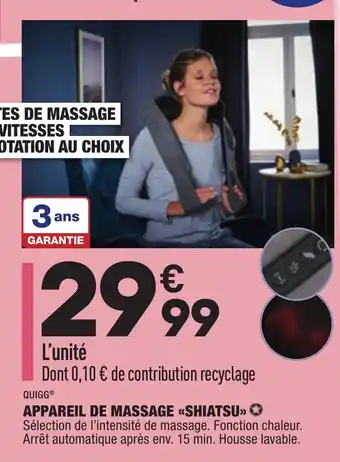 ALDI Appareil de massage Shiatsu offre
